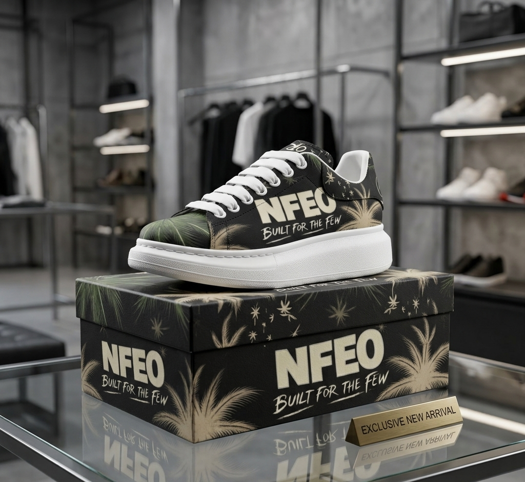 NFEO Chunky-sole Platform Sneakers Fat Laces faux leather Designer Footwear Streetwear Essentials