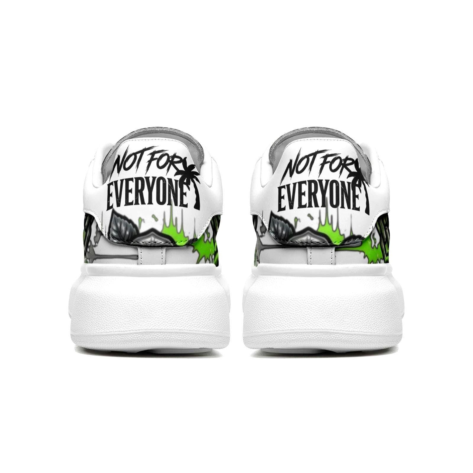 Custom Unisex Sneakers Men Women Streetwear Graffiti Platform Shoes Chunky sole Fat Laces