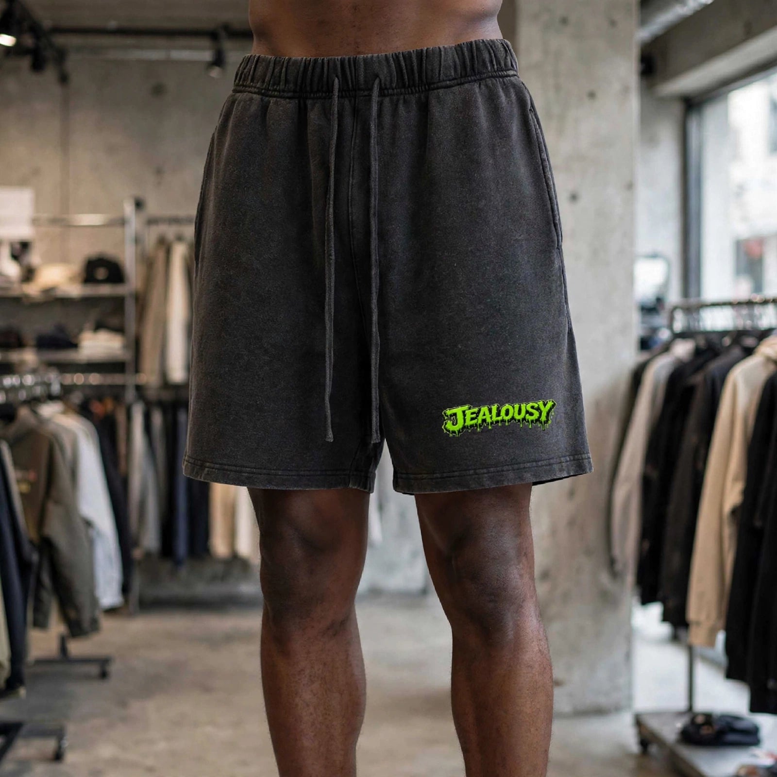 Heavyweight Vintage Wash Shorts | 360 GSM Boxy Fit Jealousy Streetwear Shorts | NFEO ZAZA Reserve