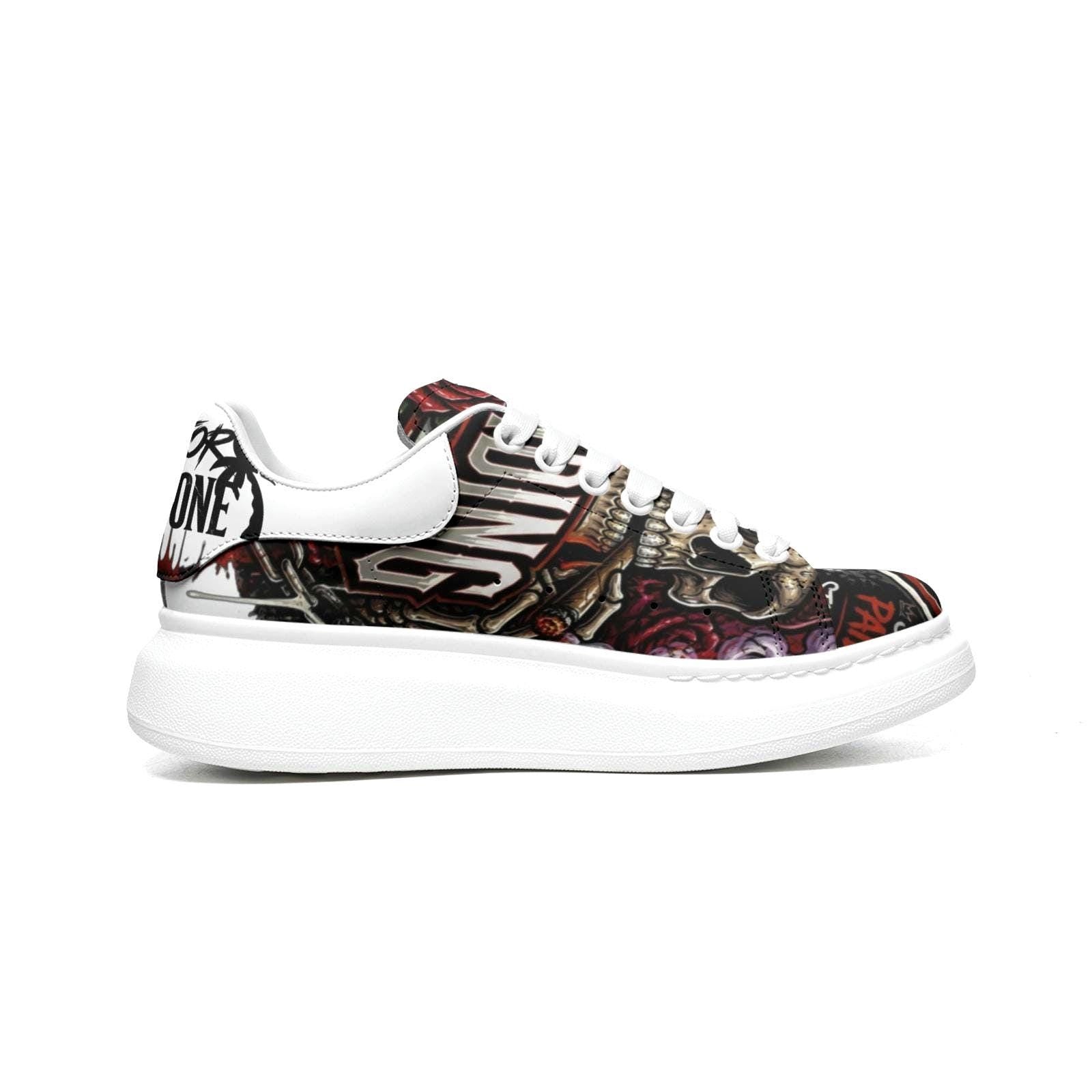 Custom Unisex Sneakers Streetwear Hypebeast Non Slip Fat Lace Chunky Sole Shoes Mens Womens
