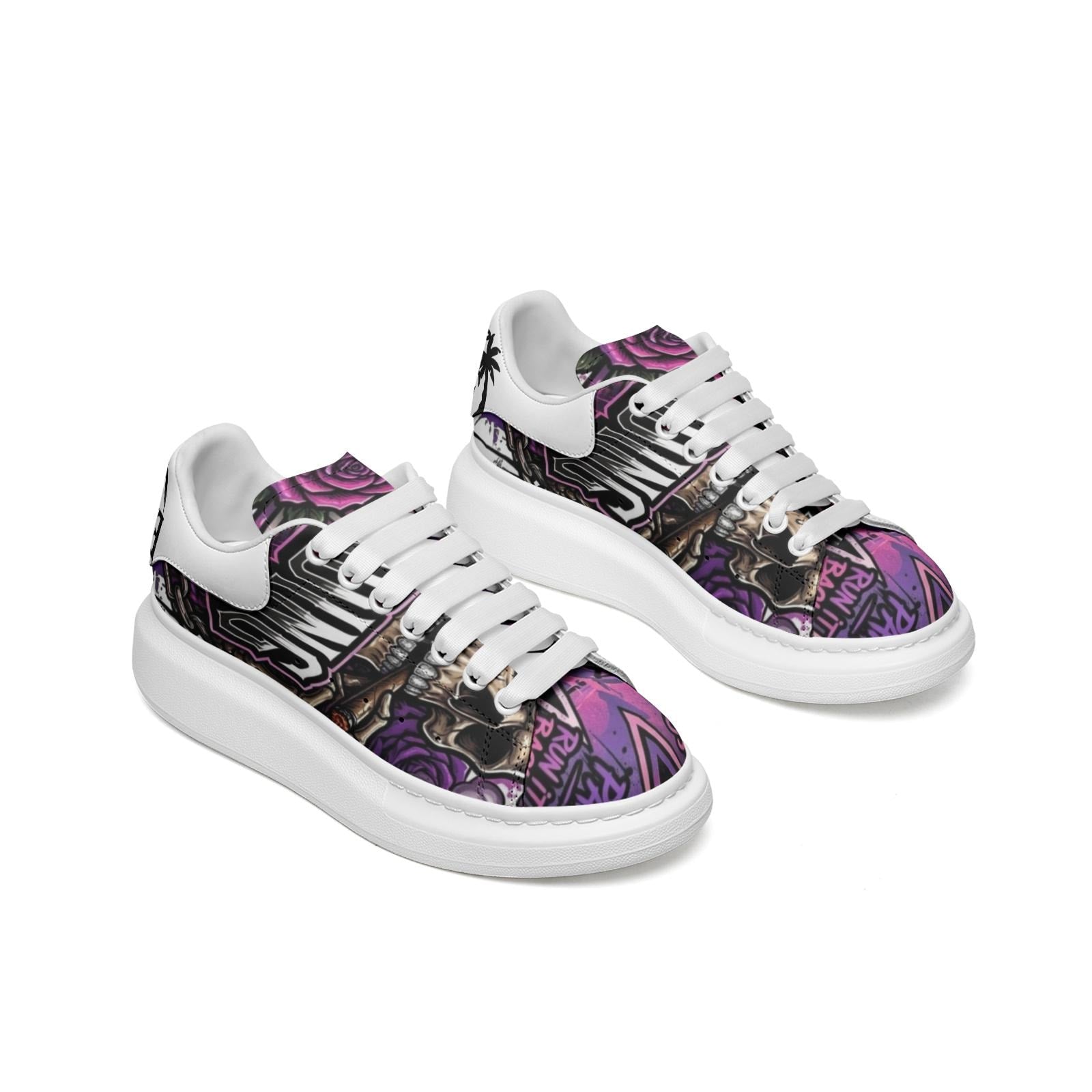 Custom Comfort walking Shoes Non Slip Fat Lace Chunky Sole Sneakers Men Women Footwear