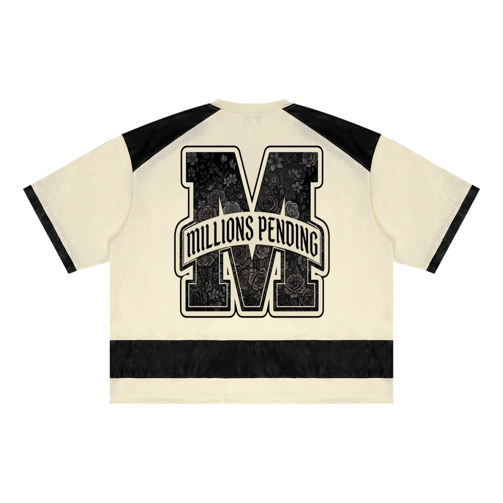 Unisex Varsity Stripe Raglan Sleeve Mesh Boxy T-Shirt Top Tier NFEO Millions Pending Entrepreneur Fashion Statement