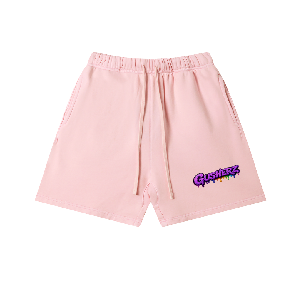Unisex Vintage Wash Cotton Shorts Gusherz Cannabis Strain Streetwear Heavyweight Summer Athletic Premium wear