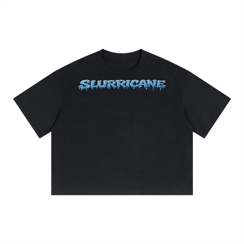 Boxy Crop Tee | 250 GSM Heavyweight | NFEO BUILT FOR THE FEW Cannabis Strain Streetwear - SLURRICANE | Exclusive Zaza Drop