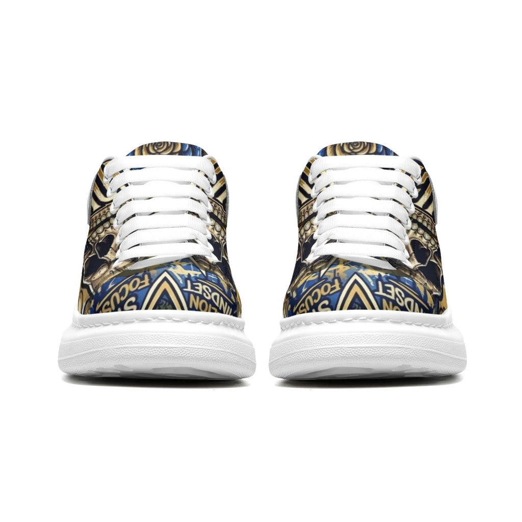 Baskets unisexes personnalisées streetwear semelle épaisse lacets larges antidérapantes chaussures de créateur hypebeast
