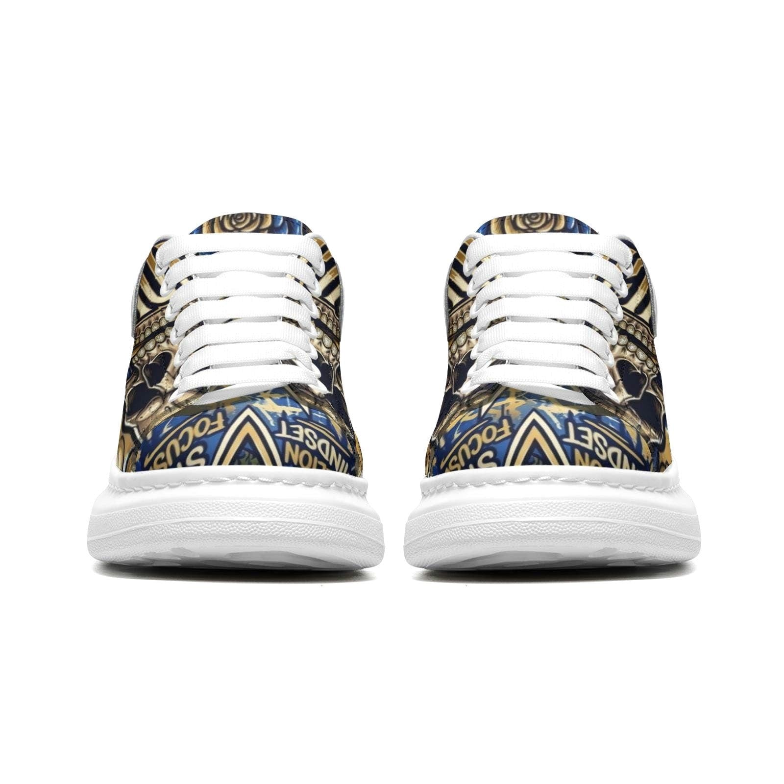 Baskets unisexes personnalisées streetwear semelle épaisse lacets larges antidérapantes chaussures de créateur hypebeast