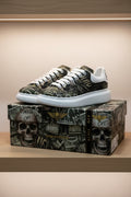 Custom Unisex Platform Sneakers Camouflage Army Fatigue Streetwear Chunky Sole Fat Laces Customized Footwear