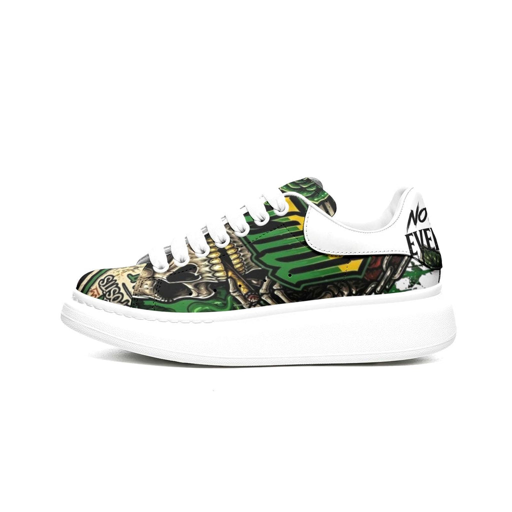 Baskets unisexe personnalisées Streetwear Jamaïque Afrique Chaussures à semelle épaisse Reggae Hypebeast Plateforme