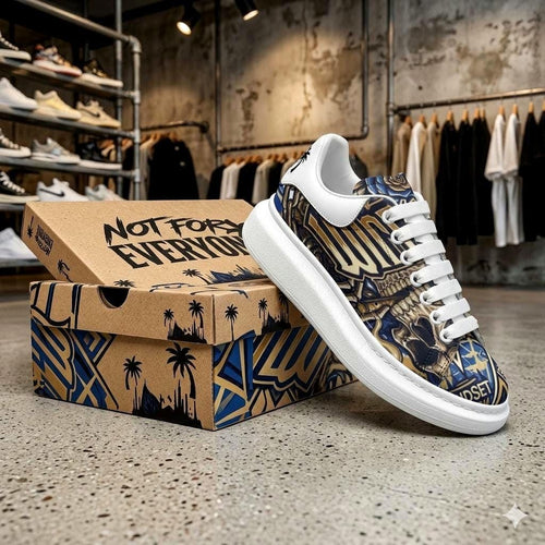 Custom Unisex Sneakers Streetwear Chunky Sole Fat Laces Non Slip Hypebeast Designer Footwear