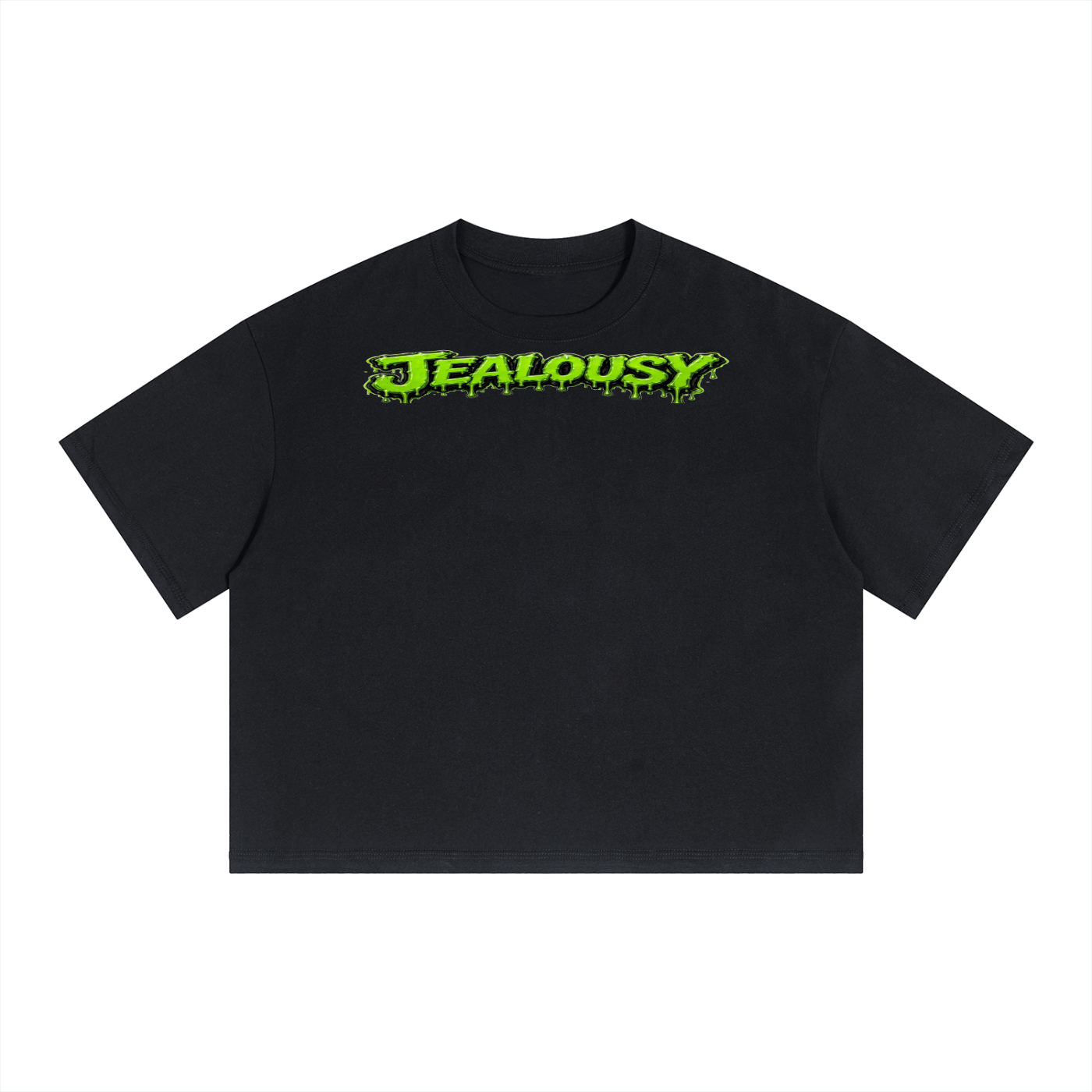Heavyweight Boxy Crop Tee | 250 GSM Drop Shoulder Jealousy Graphic Tee | NFEO ZAZA Reserve