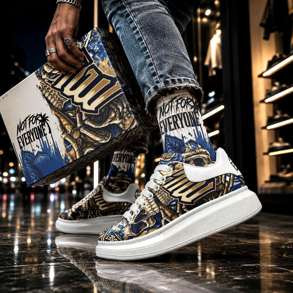 Baskets unisexes personnalisées streetwear semelle épaisse lacets larges antidérapantes chaussures de créateur hypebeast