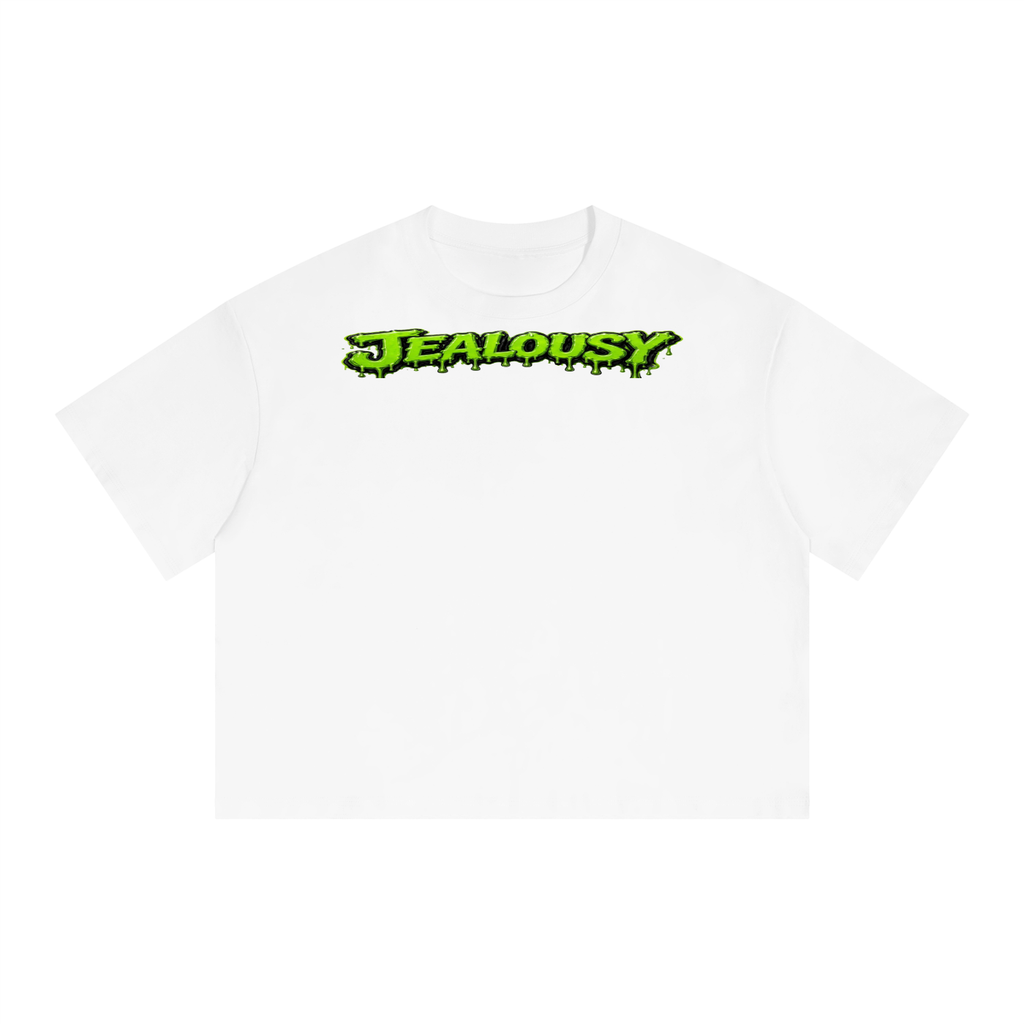 Heavyweight Boxy Crop Tee | 250 GSM Drop Shoulder Jealousy Graphic Tee | NFEO ZAZA Reserve