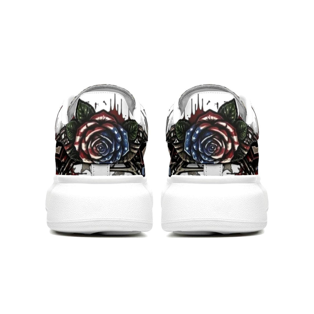 Custom platform Sneakers Unisex personalized Streetwear Fat Laces Chunky Sole Shoes Wide Toe Footwear