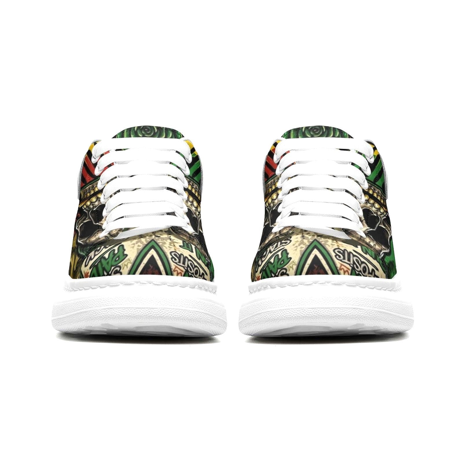 Custom Unisex Sneakers personalized Streetwear Jamaica Africa Chunky Sole Shoes Reggae Hypebeast Platform