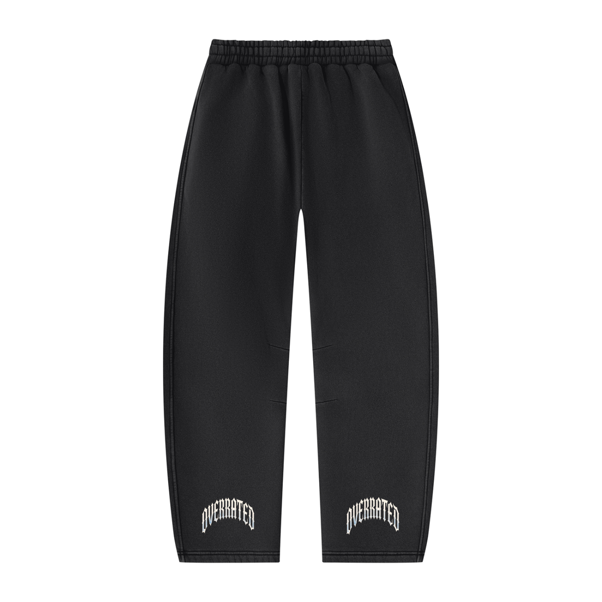 Pantalon de jogging unisexe en molleton à jambe large délavé style tendance et coupe haut de gamme assorti à l'ensemble t-shirt, sweat à capuche et casquette de camionneur en mousse de la collection Overrated