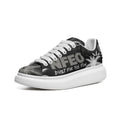 Platform Sneakers Non Slip Fat Laces NFEO Faux Leather Smoke Gray Chunky-sole Designer Footwear