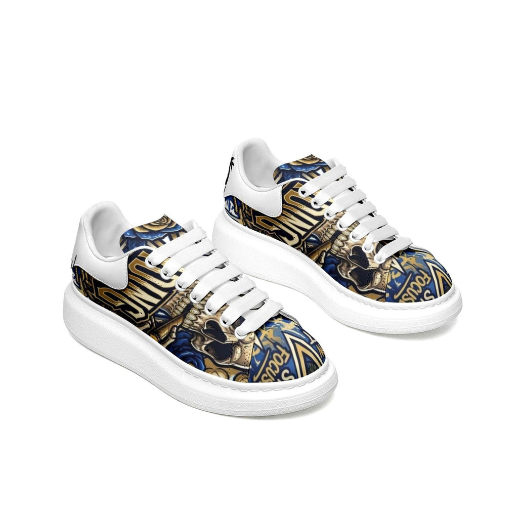 Baskets unisexes personnalisées streetwear semelle épaisse lacets larges antidérapantes chaussures de créateur hypebeast