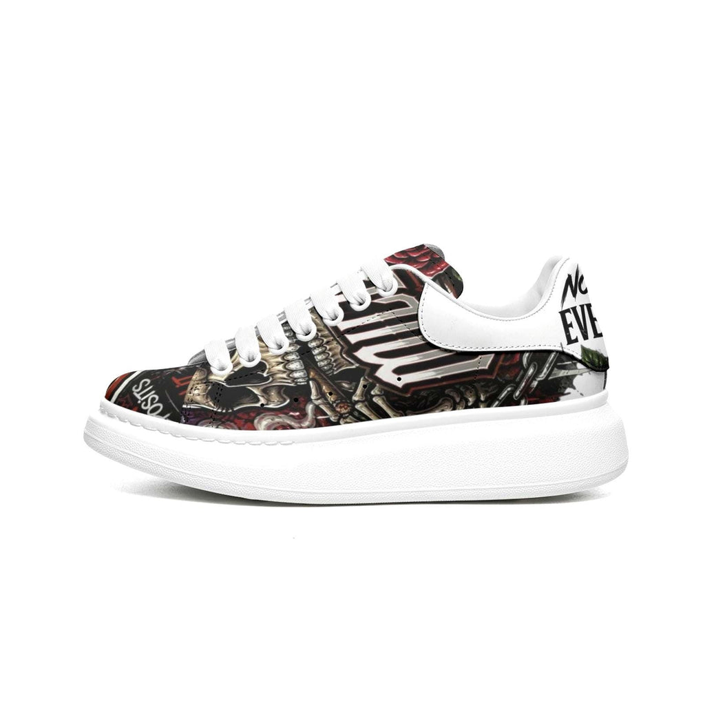 Custom Unisex Sneakers Streetwear Hypebeast Non Slip Fat Lace Chunky Sole Shoes Mens Womens
