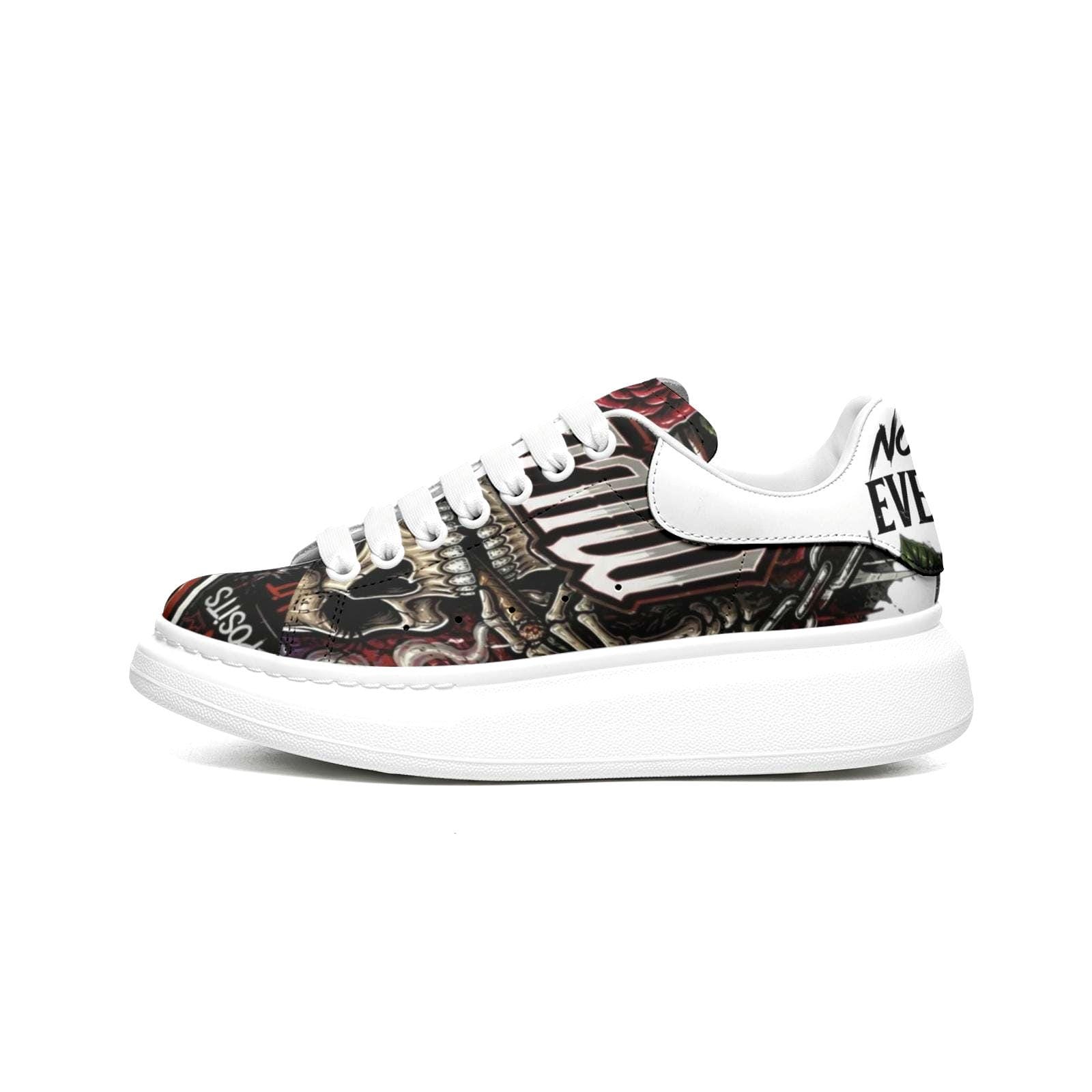 Custom Unisex Sneakers Streetwear Hypebeast Non Slip Fat Lace Chunky Sole Shoes Mens Womens