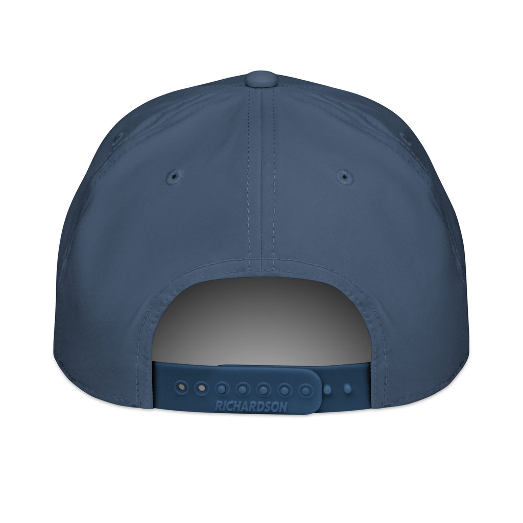 Back view: NFEO Richardson Rope Hat featuring bold 'Built For The Few' embroidery. Premium black snapback with signature white rope detail. Luxury streetwear headwear for entrepreneurs. A high-quality, structured essential accessory from the NFEO collection, representing the Built For The Few brand mission and elite urban fashion standards
