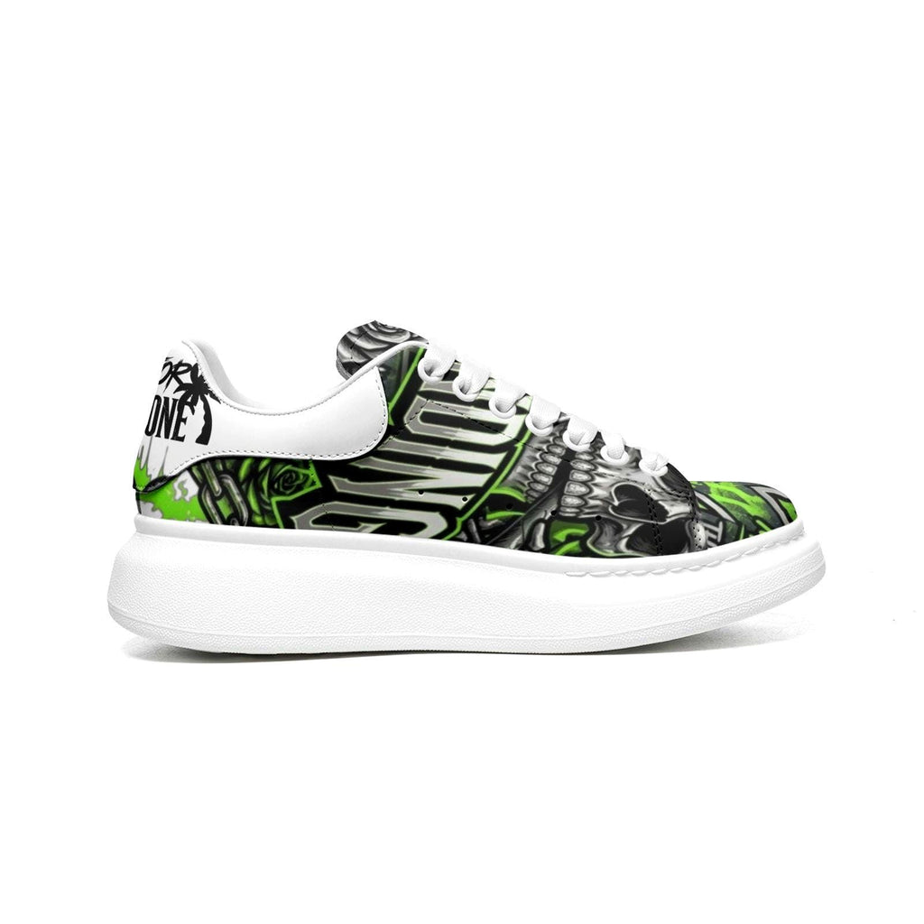 Baskets unisexes personnalisées Hommes Femmes Streetwear Chaussures plateforme Graffiti Semelle épaisse Gros lacets