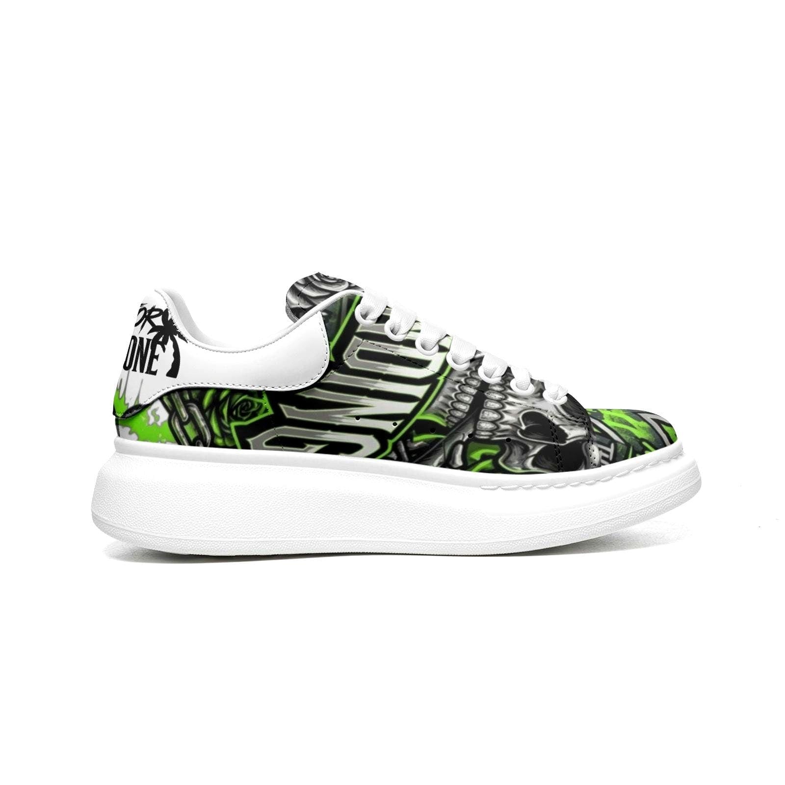 Baskets unisexes personnalisées Hommes Femmes Streetwear Chaussures plateforme Graffiti Semelle épaisse Gros lacets