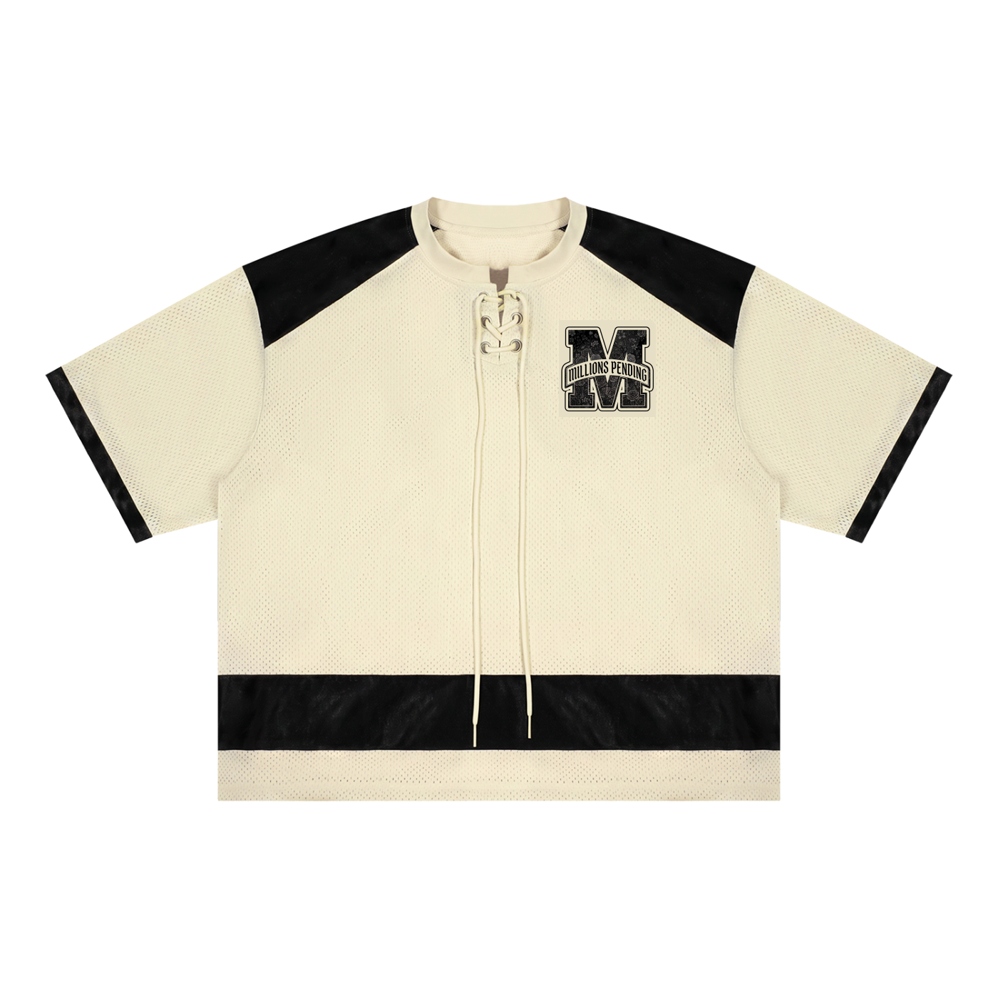 Unisex Varsity Stripe Raglan Sleeve Mesh Boxy T-Shirt Top Tier NFEO Millions Pending Entrepreneur Fashion Statement