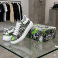 Platform Sneakers | Green Slime Jealousy Graffiti Chunky Sole Fat Lace | NFEO ZAZA Reserve