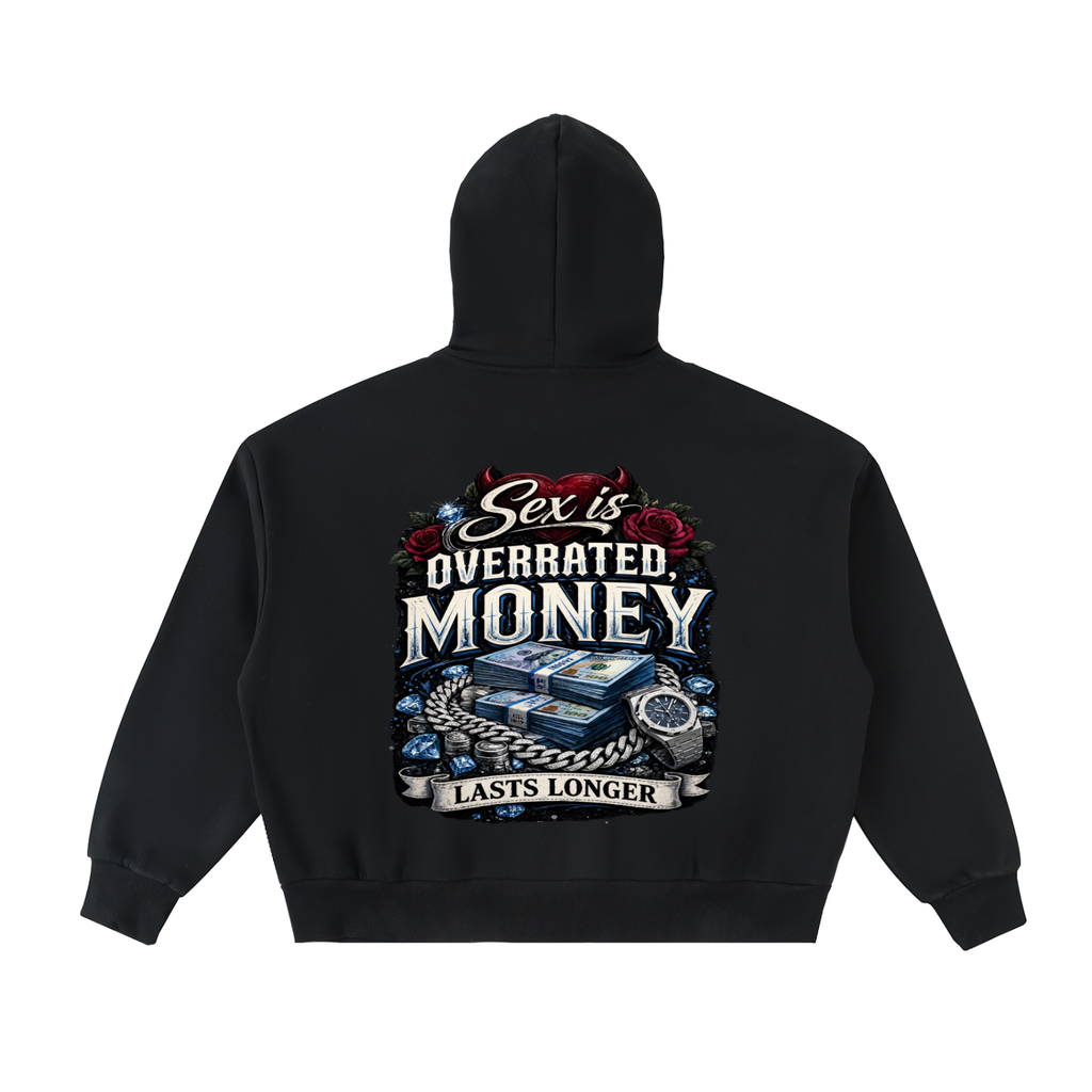 Sweat à capuche court unisexe zippé Premium Overrated Trending NFEO Streetwear Essentials