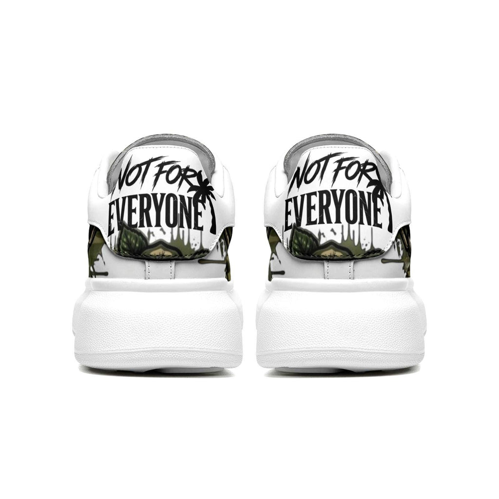 Custom Unisex Platform Sneakers Camouflage Army Fatigue Streetwear Chunky Sole Fat Laces Customized Footwear