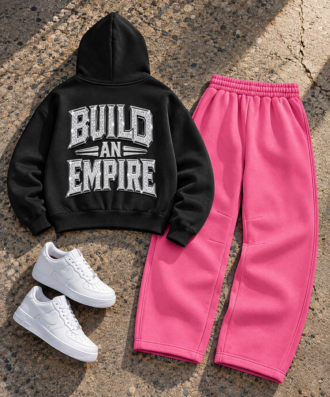 Premium Unisex Vintage Wash Barrel Leg Fleece Sweatpants B.A.E Build An Empire Entrepreneur Streetwear
