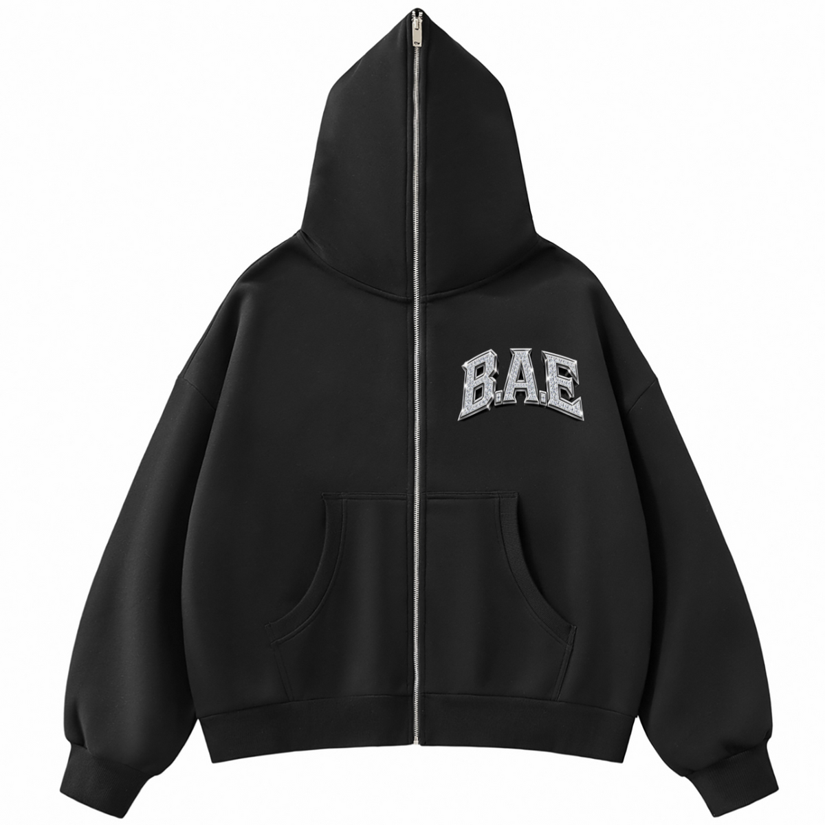 Premium Unisex Fleeced Full-Zip Boxy Crop Fit Hoodie B.A.E Build An Empire Streetwear Entrepreneur Fashion