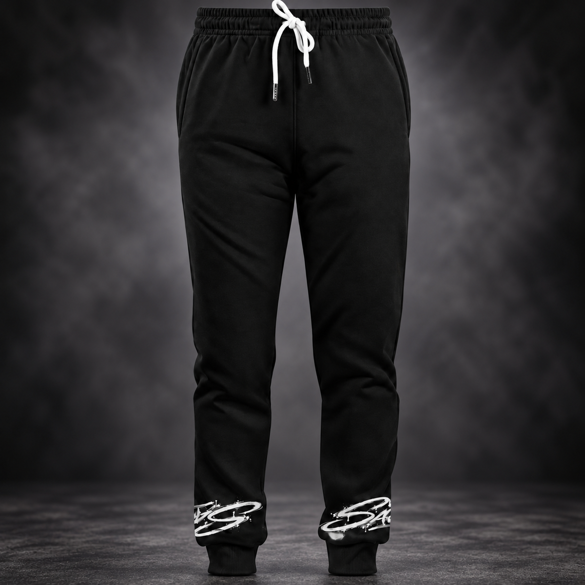 Black Unisex Hoodie & Jogger Set, 2 Piece Tracksuit, Graphic Streetwear Sweatsuit