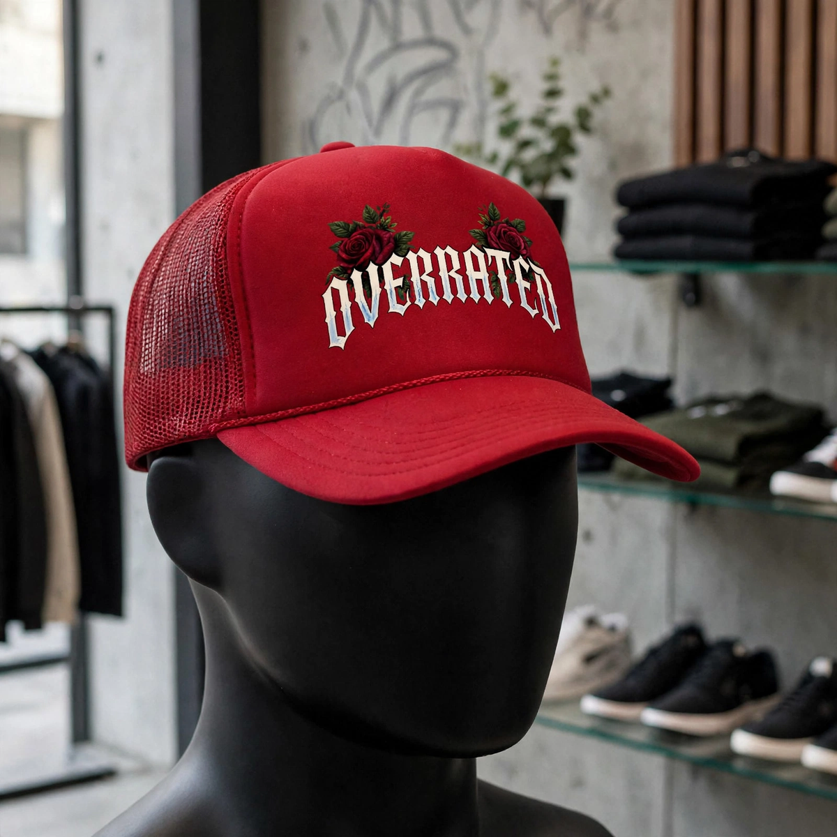 Black Trucker Foam Mesh Snapback Hat Featuring Boxy Crop Tee complete Set for The Entrepreneurs Streetwear