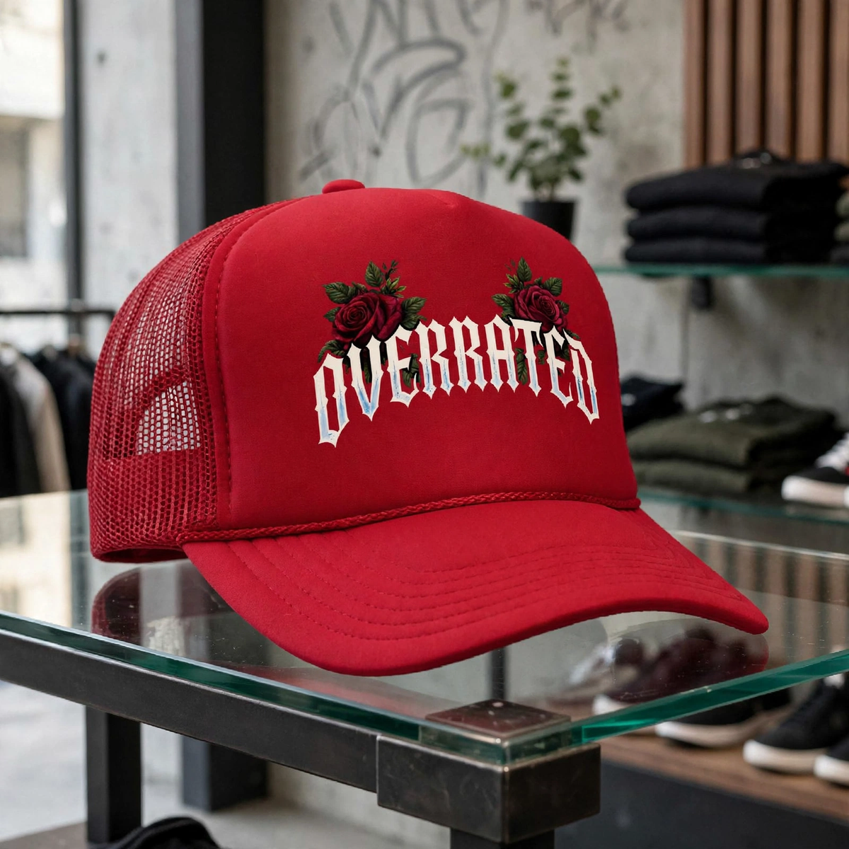 Black Trucker Foam Mesh Snapback Hat Featuring Boxy Crop Tee complete Set for The Entrepreneurs Streetwear