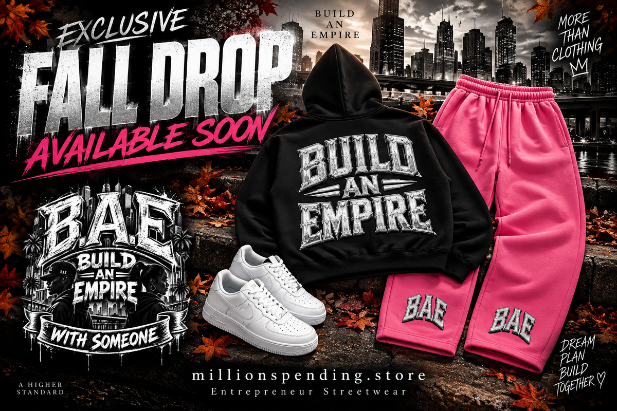 Premium Unisex Vintage Wash Barrel Leg Fleece Sweatpants B.A.E Build An Empire Entrepreneur Streetwear