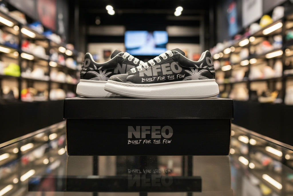 Baskets Plateforme Antidérapantes Gros Lacets NFEO Similicuir Gris Fumé Chaussures de Créateur à Semelle Épaisse