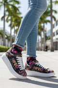 Unisex Non Slip Fat Lace Miami Nights NFEO Faux Leather Platform Chunky-soles Sneakers