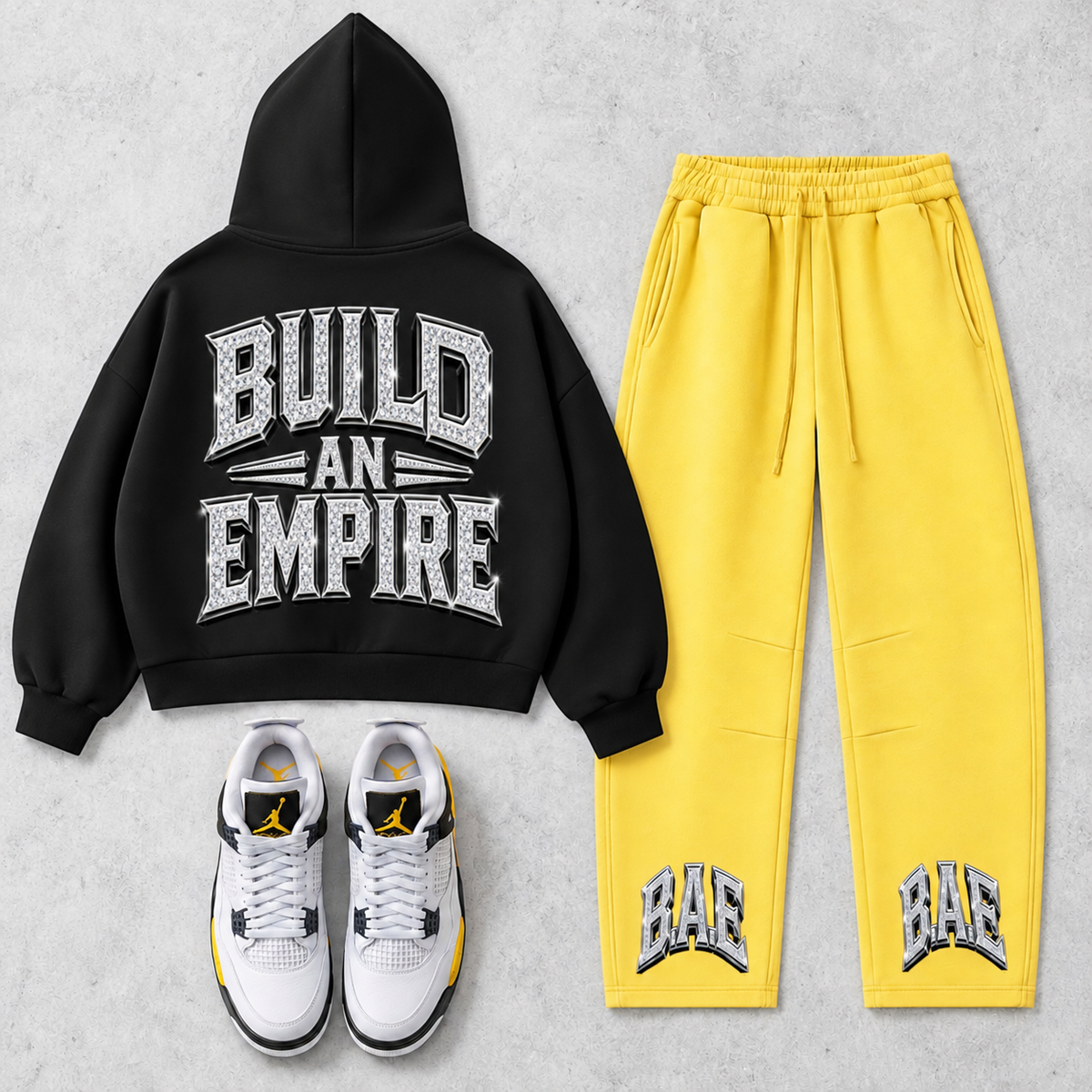 Premium Unisex Fleeced Full-Zip Boxy Crop Fit Hoodie B.A.E Build An Empire Streetwear Entrepreneur Fashion