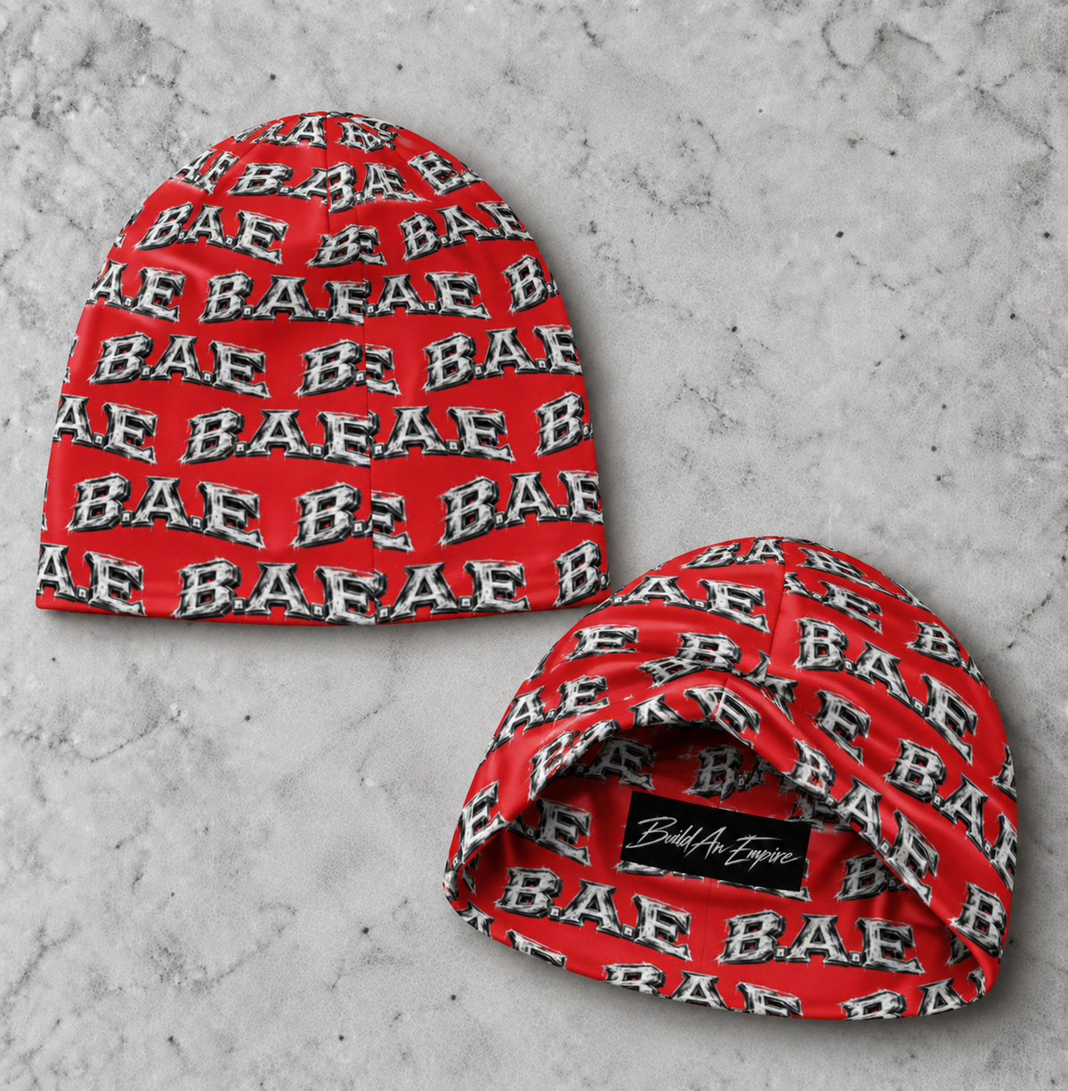 All-Over Print Unisex Beanie B.A.E Build An Empire Streetwear Accessories