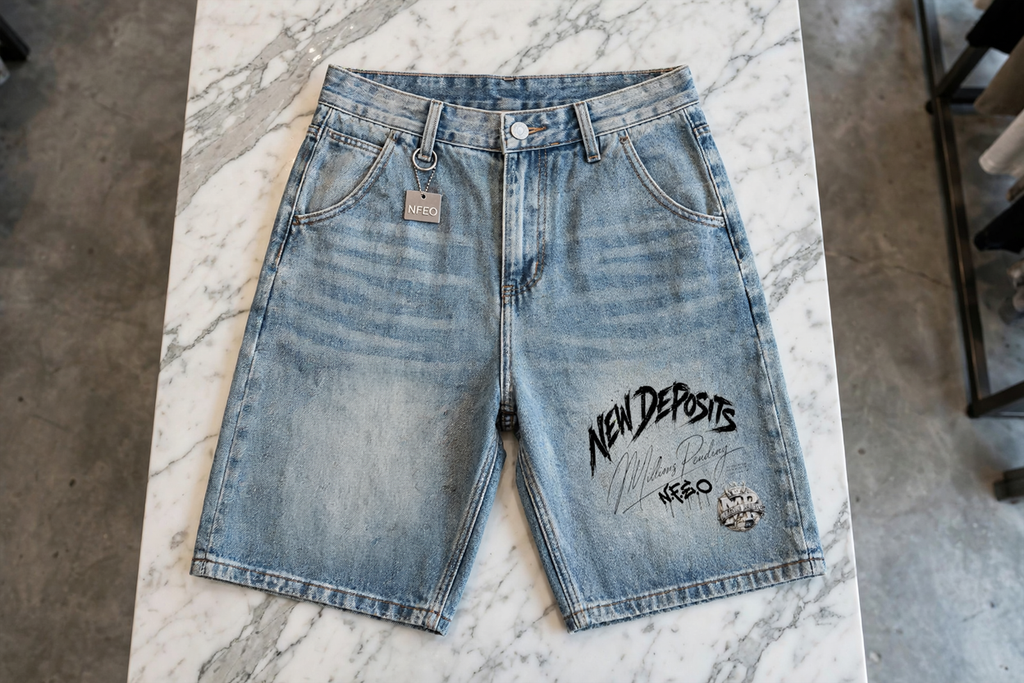 New Deposits Vintage Denim Shorts - Heavyweight Millions Pending NFEO Streetwear Essential for Modern Entrepreneurs