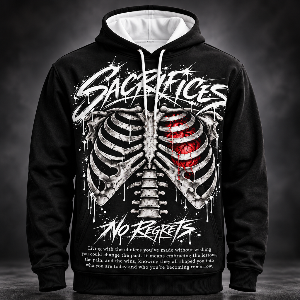 Black Unisex Hoodie & Jogger Set, 2 Piece Tracksuit, Graphic Streetwear Sweatsuit